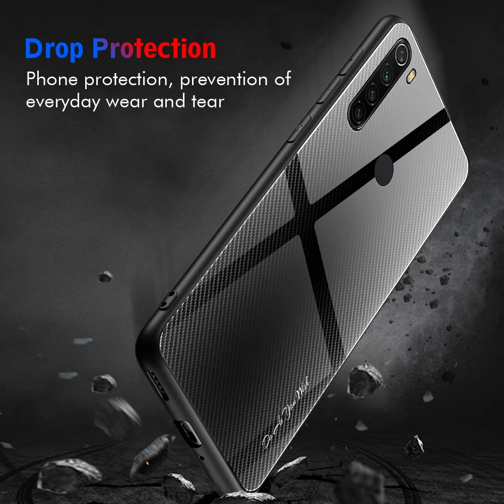 Чехол с градиентным стеклом для Xiaomi Redmi Note 8 Pro задняя крышка противоударный чехол для телефона Redmi Note8 Hongmi Note 8Pro