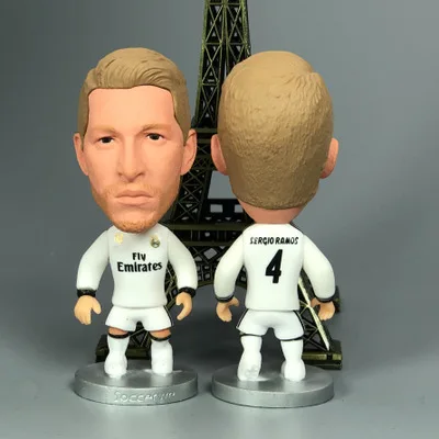 Ronaldo Lionel Andres Месси, Неймар да Силва Мохамед Салах Антуан Гризманн фигурка ПВХ модель куклы игрушки подарки - Цвет: Черный