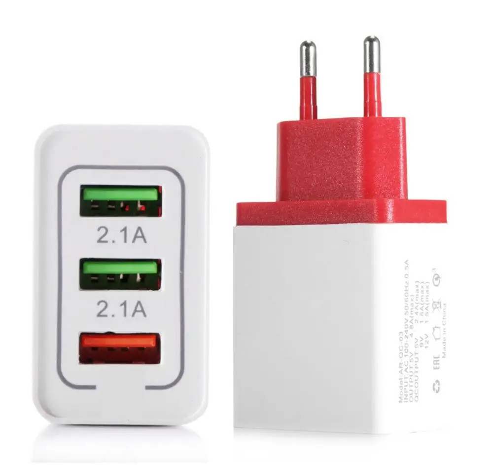 Универсальное быстрое зарядное устройство USB 3 0 18 Вт 5 В А для Iphone 7 8 вилка ЕС и США