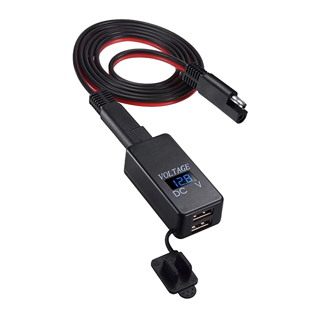 SAE Adapter USB Digital Voltmeter Voltage Measurement Quick Disconnect Plug Over-charge Protection