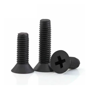 

Philip's Flat Head Nylon Bolts Black Countersunk Head Cross Insulated Nylon Screw KM GB819 Plastic Screws M2.5 M3 M4 M5M6 10PCS