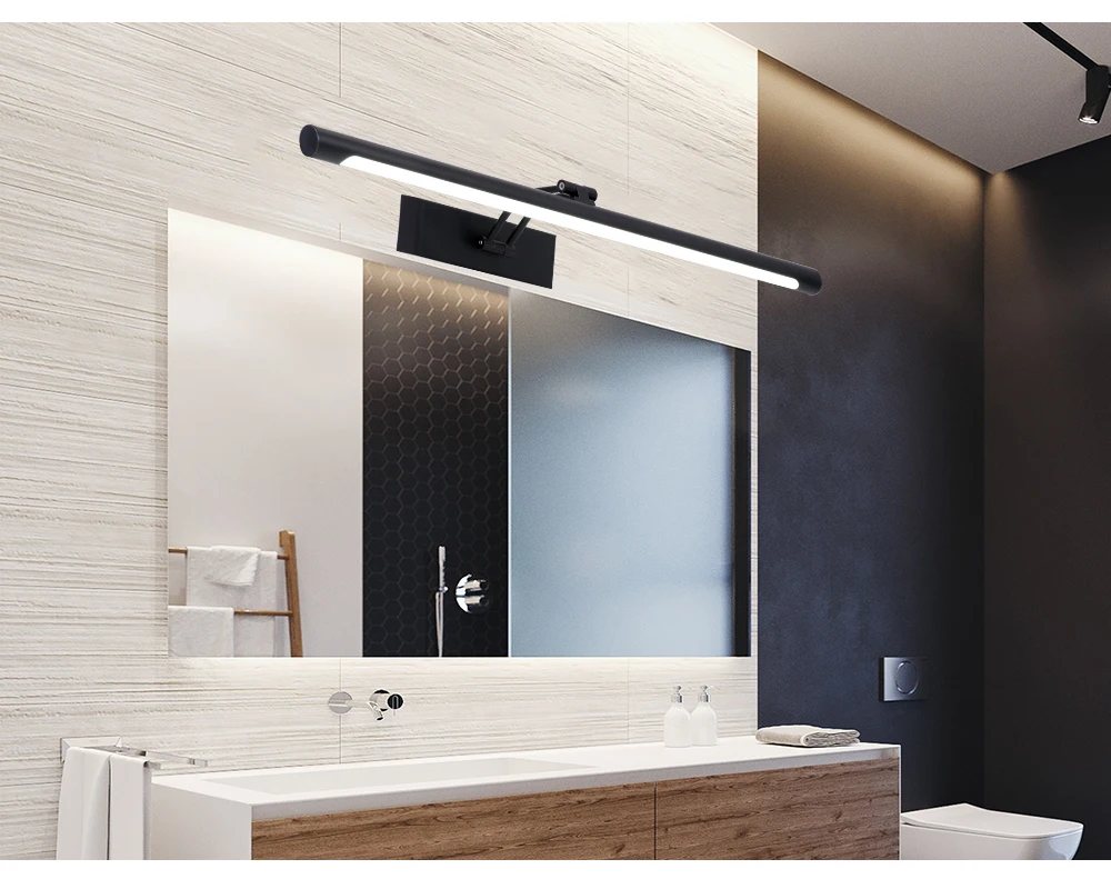 LUCKY светодиодный современный светодиодное освещение зеркала в ванной 8 Вт 12 Вт AC90-260V настенный промышленный настенный светильник водонепроницаемый бра туалетный светильник