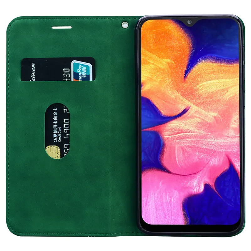 For Samsung Galaxy A10 Case Luxury Wallet Flip Case For Samsung A10 A 10 Cover SM-A105F Business Card Holder Coque Funda Bumper samsung cases cute