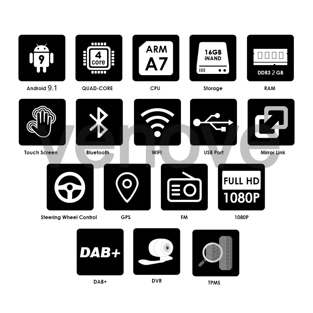 Top 10.1 Android 9.1 Car Multimedia Player Radio GPS Navigation for Honda ACCORD 7 2003-2007 2G RAM 16 ROM Car Stereo Head Unit 3