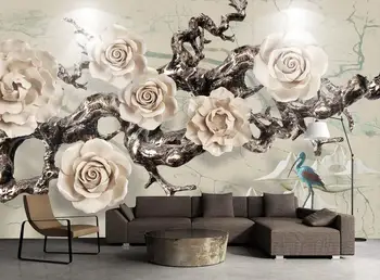 

[Self-Adhesive] 3D White Camellia WG892 Wall Paper mural Wall Print Decal Wall Murals Belly