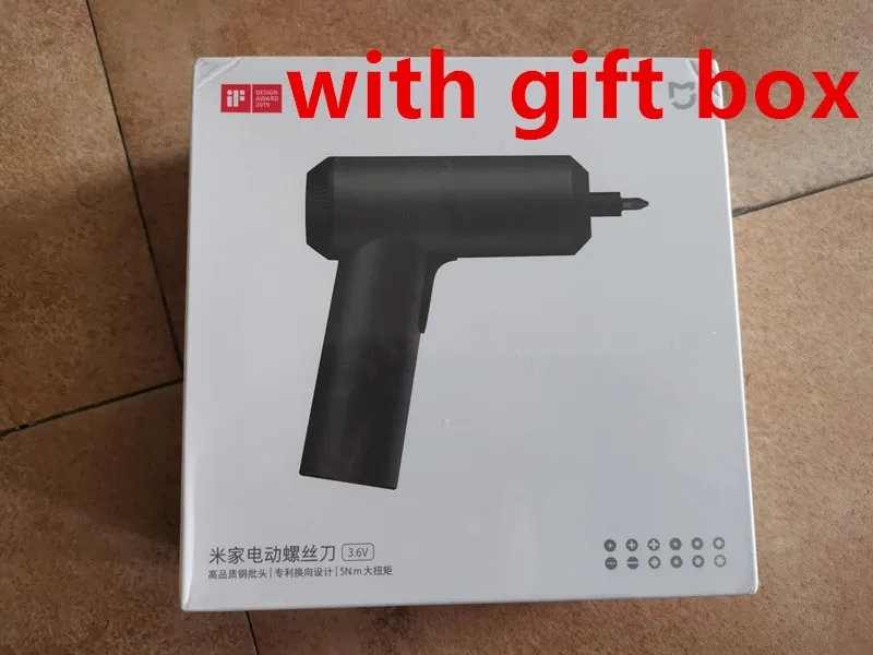 with gift box Xiaomi Mijia электрическая отвертка Запатентованная беспроводная 2000 мАч перезаряжаемая батарея 5Н. М крутящий момент 12 шт. S2 Биты PH H SL - Цвет: with gift box