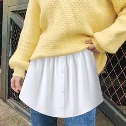 Bainha saias femininas em camadas listra pura impressão extensor meia deslizamento plus size saia ajustável em camadas falso mini saia superior