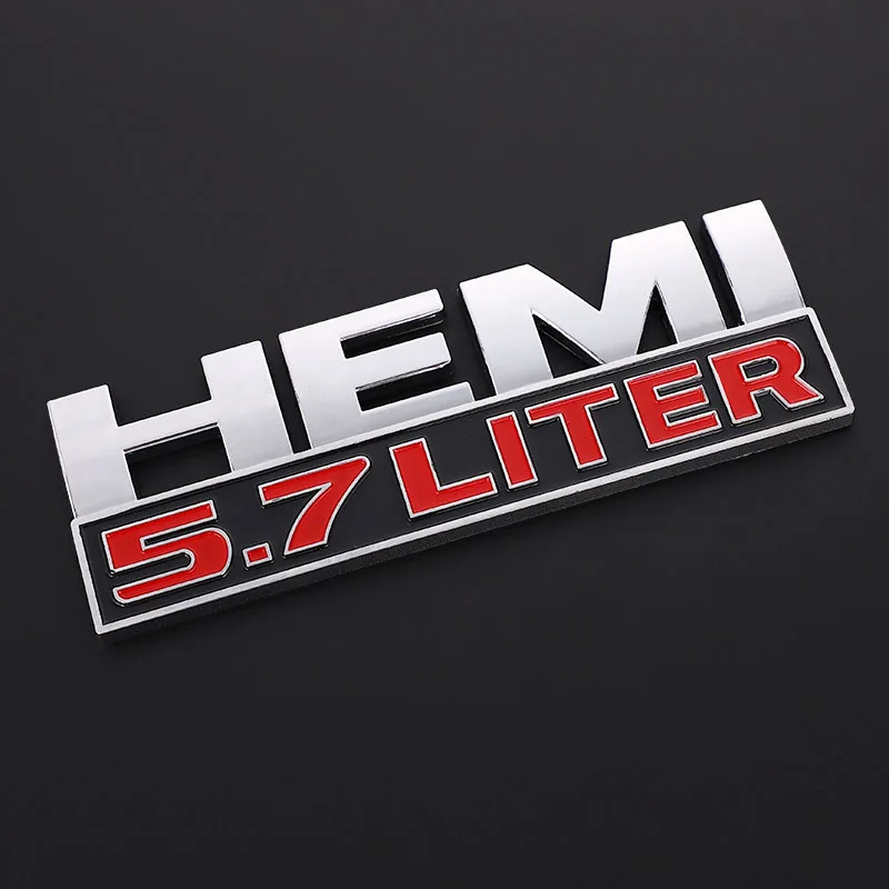 3D автомобильный стикер 5,7 литровый логотип Hemi эмблема бейдж с именем наклейки для ram 1500 2500 3500 Jeep Dodge Challenger автомобильные аксессуары - Название цвета: Sliver