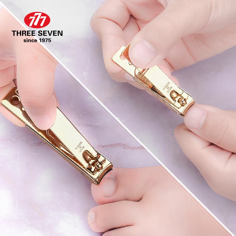 THREE SEVEN/777 14K Gold Plated Nail Clippers Set 9 in 1