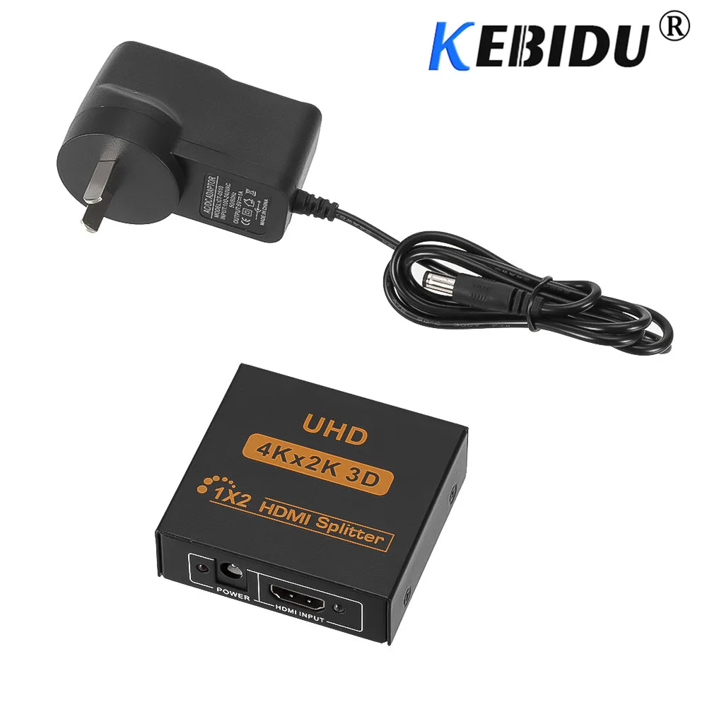 Kebidu HDMI сплиттер Полный 4K HD 1080p видео HDMI переключатель 1X2 1X4 двойной дисплей для HDTV DVD PS3 Xbox
