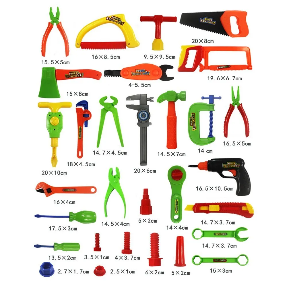 27/32 шт. детей Инструменты для ремонта комплект мальчик Моделирование обслуживание Наборы Детские инструмент скамья мастерской для девочек, игрушки