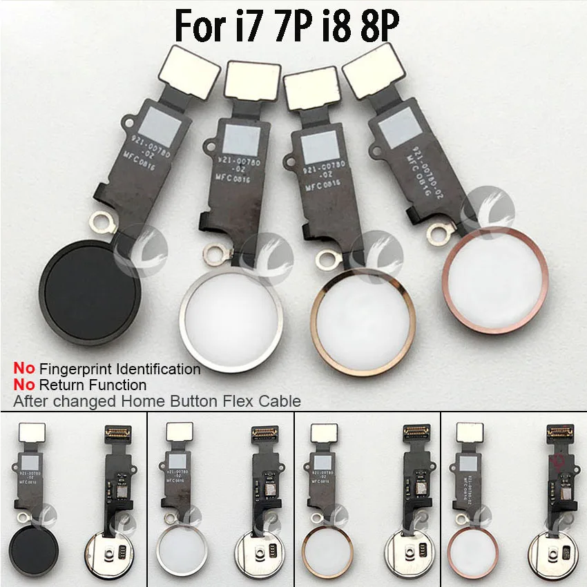 

Home Button With Flex Cable For iPhone 6S 6SP 7 7P 8 8P Plus Home Key Ribbonn Assembly Parts Replacement 100% Tested OK