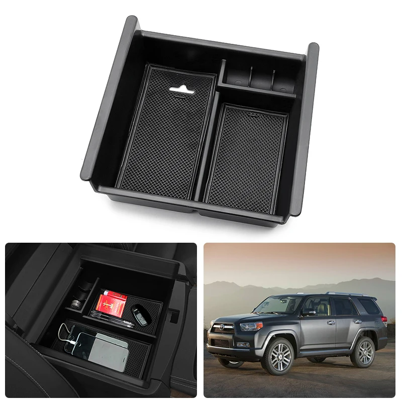 Для Toyota 4runner 2010- центральной консоли подлокотник коробка для хранения в автомобиле, контейнер для стайлинга лоток организатор аксессуары ванной комнаты