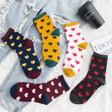 Хлопковые женские милые носки с пробкой, забавные корейские модели, жаккардовые короткие носки для колледжа, Осень-зима, 131