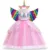 newborn baby dresses Baby Girl Unicorn Princess Dress Christmas Fancy Star Net Yarn Costume 3-10 Years Old Girls Wedding Party Clothes Children 3 Set skirt for baby girl Dresses