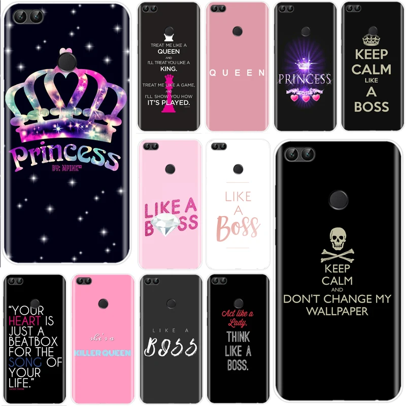 Чехол для телефона boss King queen мягкий силиконовый чехол из ТПУ Huawei P8 P9 P10 P20 P30 lite PRO PLUS