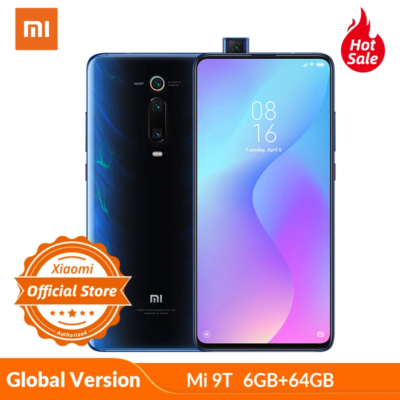 Глобальная версия Xiaomi Mi 9T 6GB 64GB Смартфон Snapdragon 730 мобильный телефон 48MP Камера 4000 мА/ч, 6,3" In-Экран отпечаток пальца