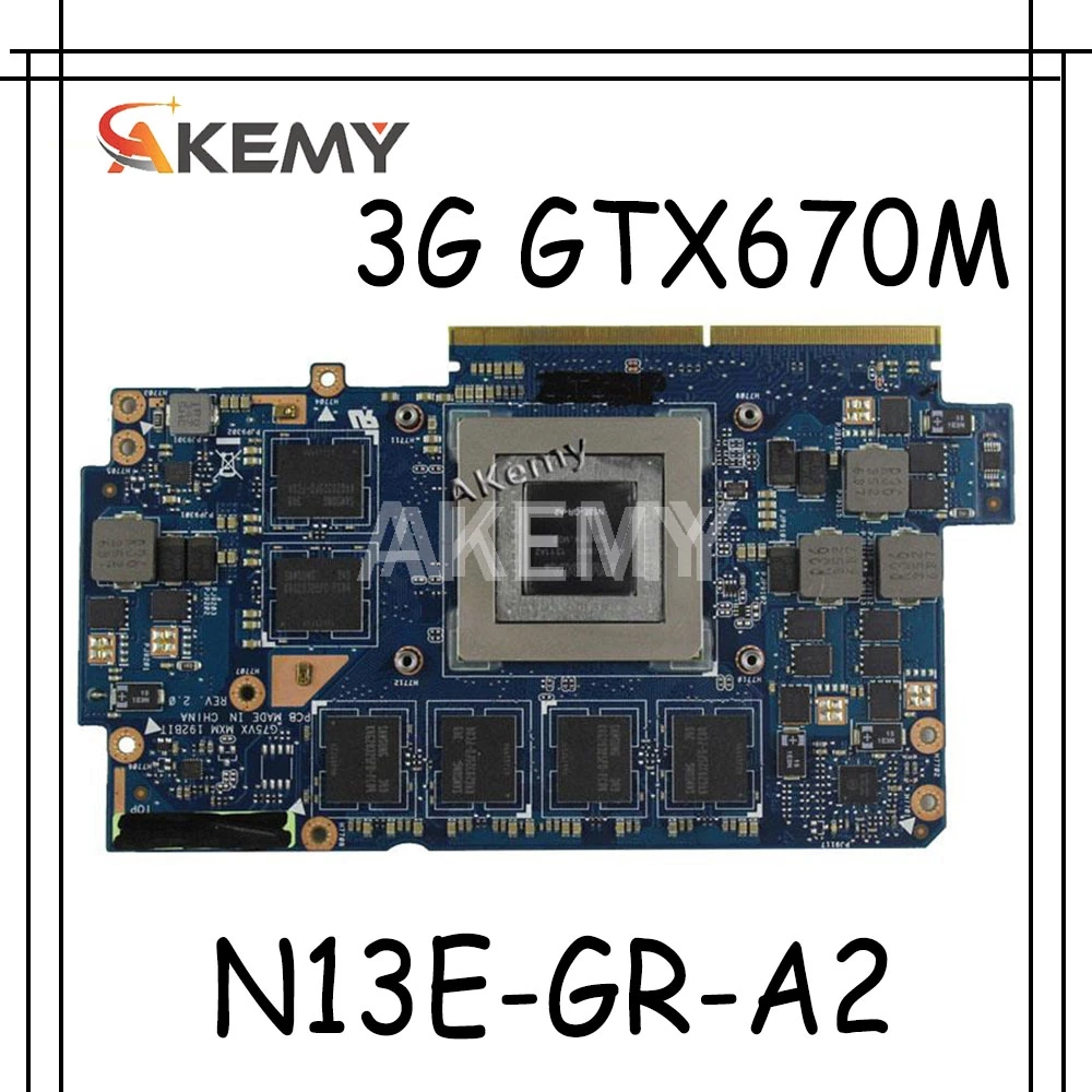 Видеокарта Akemy для For Asus G75V G75VX 3 ГБ GTX670M с самой высокой конфигурацией N13E-GR-A2