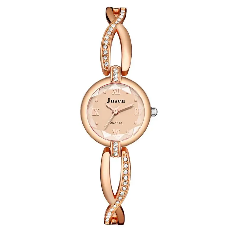Женские часы-браслет, роскошные модные маленькие кварцевые часы из нержавеющей стали, простые женские наручные часы с цепочкой