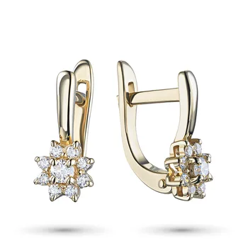 

Earrings made of yellow gold with diamonds e0301sg04190400