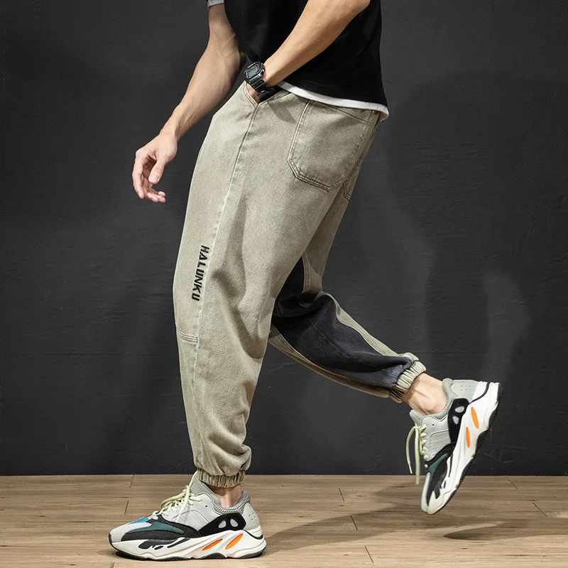 

Spring And Autumn MEN'S Casual Pants Multi-pockets Bib Overall Beam Foot Mouth Men Skinny Pants