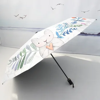 

106cm big Sun Umbrella Rain Women Flower Folding Double Parasol Girl Quality Light Female UV Protection Umbrellas