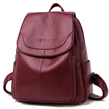 

Bagpack Luxury Women Backpack Genuine Leather Backpacks for Teenage Girls Female School Shoulder Bags For Women 2019 Mochila Sac