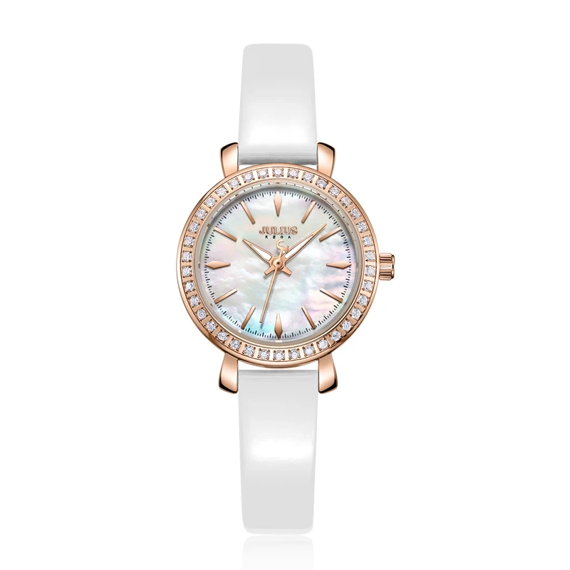 Julius Neue дизайнер Uhr Koreanische Stilvolle Kristall Uhr futr Frauen Blau модеран Kleid Uhr Япония Bewegung Montre Stunde JA-10