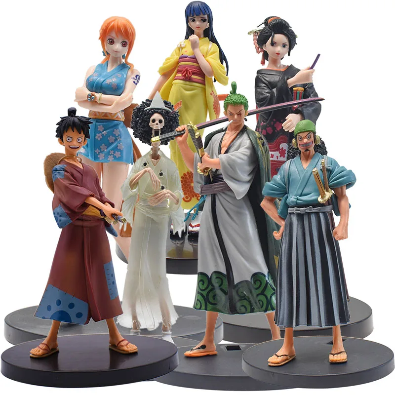 Фигурка Luffy Zoro Sanji кимоно Kazunokuni DXF аниме экшн-фигурка Nami Robin Sabo Ace три брата игрушки
