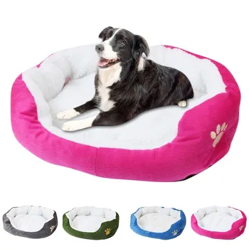 

4 Colors Paw Pet Sofa Dog Beds Waterproof Bottom Soft Fleece Warm Cat Bed House Winter Waterproof Kennel