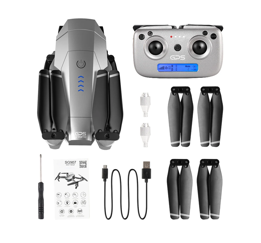  SG907/SG901 GPS Drone with 4K HD Dual Camera Wide Angle 5G WIFI FPV RC Quadcopter Foldable Drones P