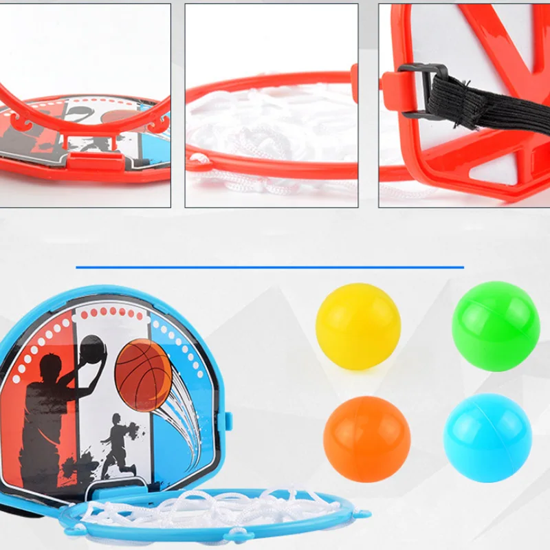 4Pcs Fun Mini Basketball Ball Shot Board Upon Head Game Indoor Sports Kids Toys Gift Hot Sales