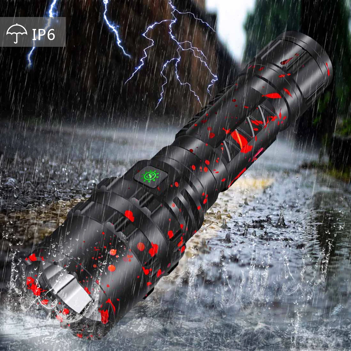 

XHP50 High powerful LED Upgrade tactical flashlight USB Charging hunting torch waterproof use 18650/26650 rechargeable battery