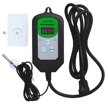 

Digital Seedling Heat Mat Thermostat Temperature Controller for Seed Germination Reptiles and Brewing Setting Range Is 68-108 Fa