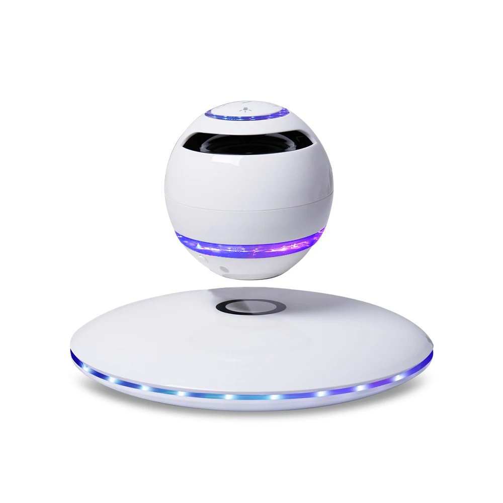 

New Magnetic speaker Levitation 3D Bluetooth Speaker Rotating with Colorful LED Support for iOS Android Phone Hands-free Calls