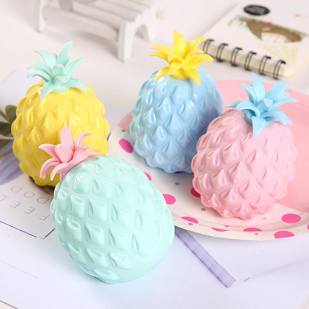 Pelota de piña suave antiestrés para niños y adultos, juguete para aliviar el estrés, juguete para regalo sensorial