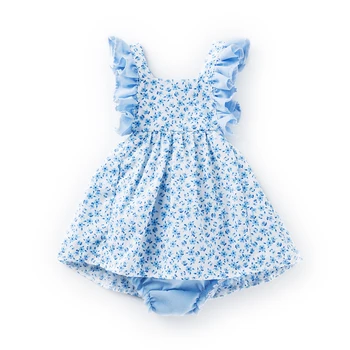 

2020 New Baby Swing Top Girl Clothing Set Newborn Ruffles Bloomers Summer Style Briefs Sling Bat Infant Girls Baby Clothing