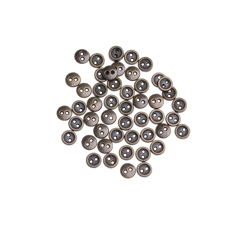 Mini Metal Round Buckles for DIY Doll Clothes Sewing