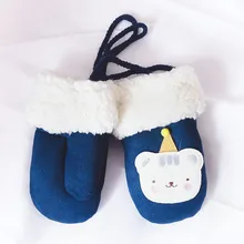 Одежда для малышей; Детские утепленные толстые вязаные перчатки теплая зимняя одежда для сна из хлопка с рождественскими рисунками полный палец вязаные варежки перчатки#1021