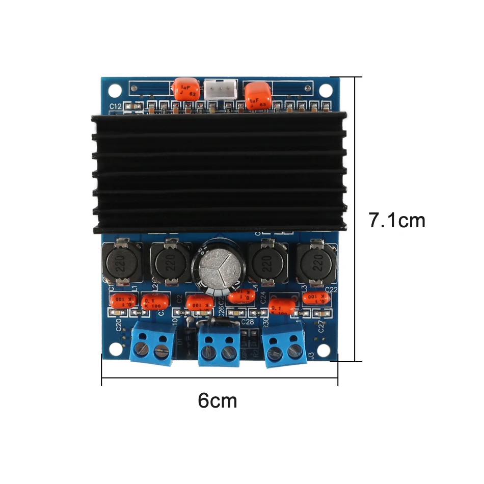 2x50 Вт TDA7492 Класс D высокомощный цифровой усилитель плата Amp W/модуль усилителя радиатора