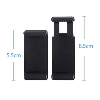

Black Phone Clip Phone Tripods Clip Stand Bracket Holder with 2 Holes For Cell Phone Tripods