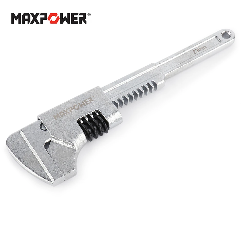 Pipe Wrench 14 in Lightweight Aluminum Straight with Non-stick Adjustment Nut