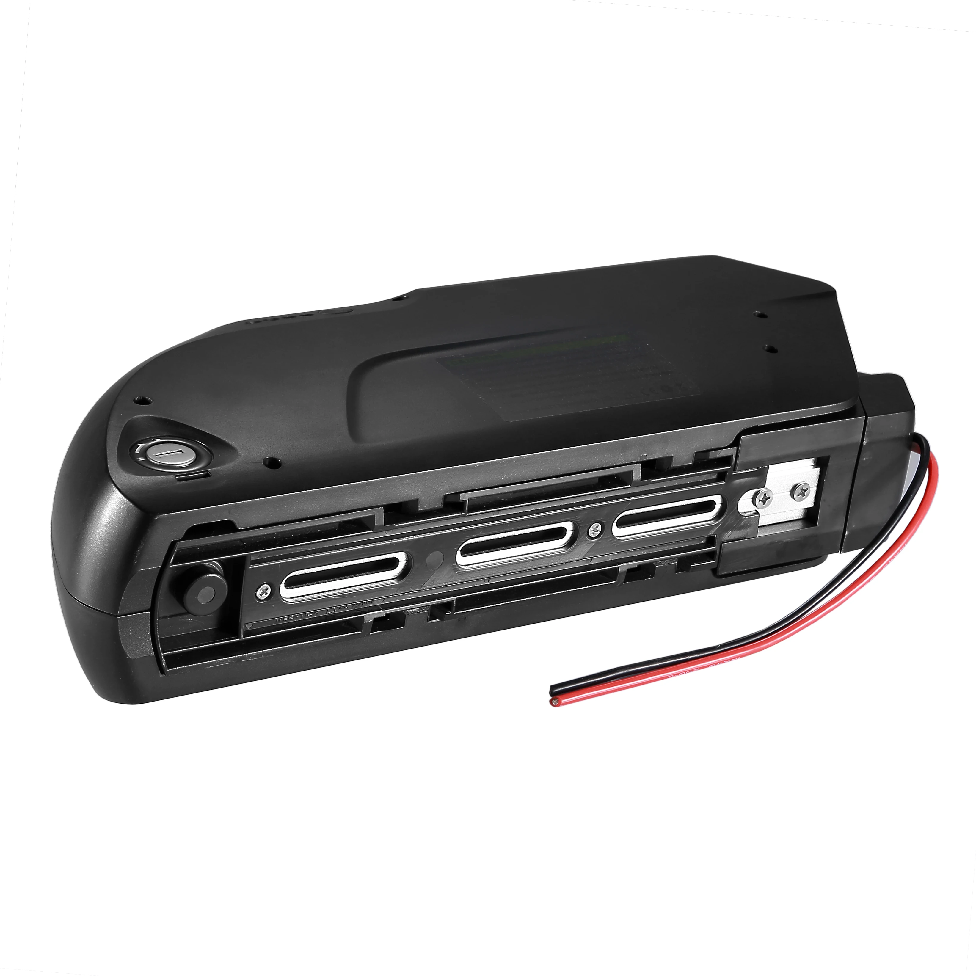 Cheap For 24V 36V 48V 52V shark Style 18650 battery case 7S 10S 13S 14S 18650 ebike lithium battery pack shell +power switch USB port 3
