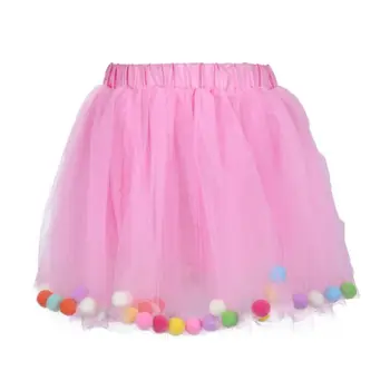 

New Gymnastics suits quality girls hair ball skirt baby colorful dance skirts pettiskirt gymnastics dance wave dot mesh children