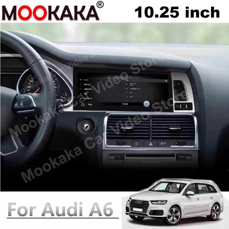 

Автомобильный видеомагнитола для AUDI A6 2005-2012 8G128G 10,25 дюймов Android Радио DVD плеер аудио мультимедиа GPS HD сенсорный экран радио