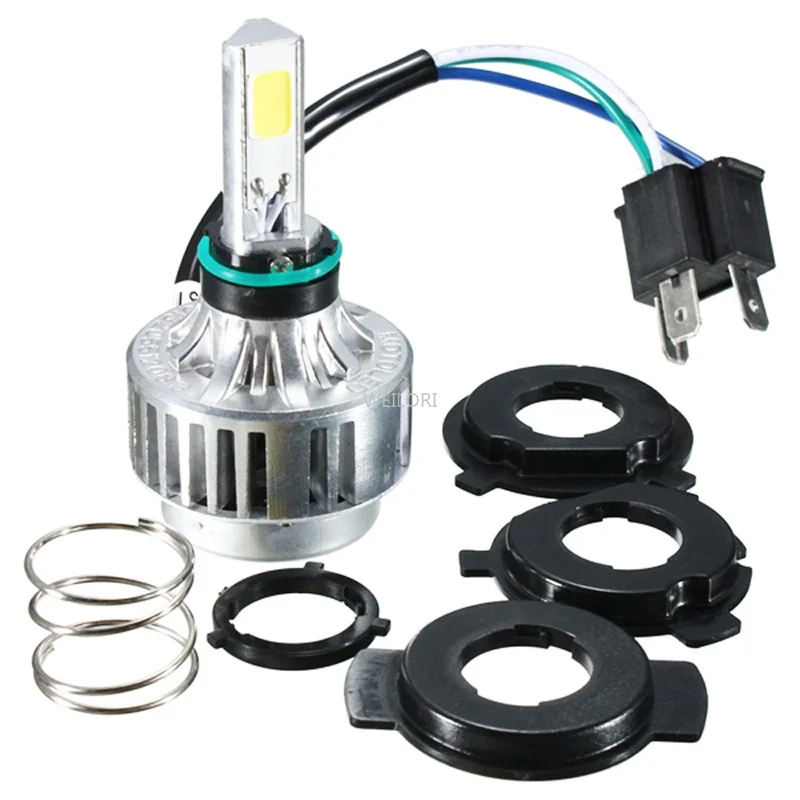 

40W 4500LM COB Motorcycle Headlight Front Bulb Light LED 3 sides LED Lamp Bright White 6000k DC 6V 36V Led Headlight