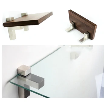 

2pcs Adjustable 3-28mm Zinc Alloy Wood Shelf Holder Bracket Wall Mount Glass Shelf Bracket Fish Mouth Glass Clamp