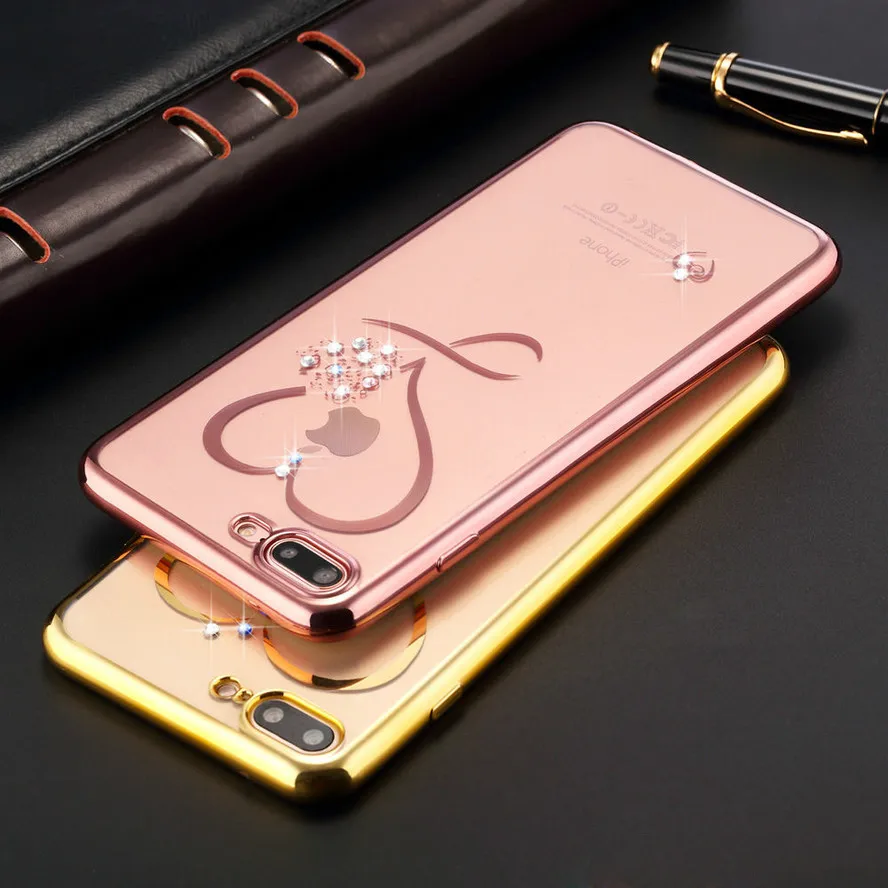 Роскошный кристально чистый чехол для IPhone 11 Pro XR X XS MAX 6 6S 7 8 Plus SE2 5 S 12 мини Мягкий