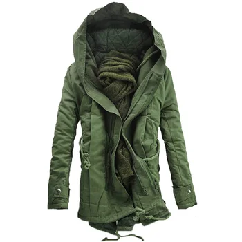 

Men's winter cotton jacket coat tooling thick cotton jacket men's jacket with hood