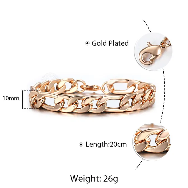 20cm Bracelets For Women Men 585 Rose Gold Curb Snail Foxtail Venitian Link Chains Bracelet on hand Fashion Jewelry Gifts CBB1 CB40
